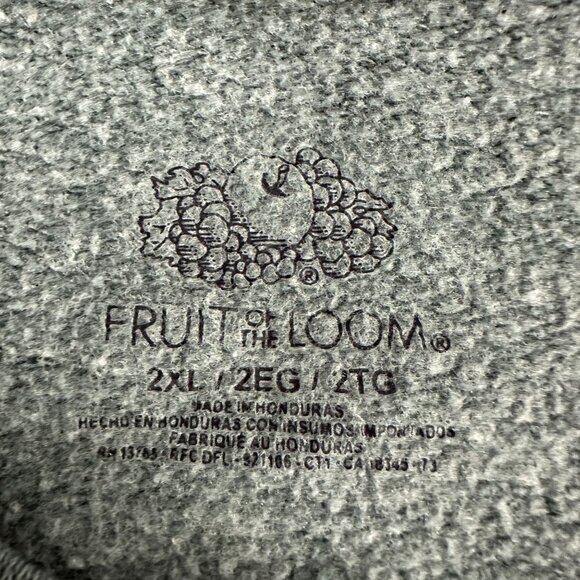 Fruit Of The Loom 2XL Mens Green Crewneck Sweatshirt Long Sleeve - Picture 3 of 5